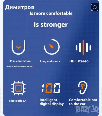 Безжични Bluetooth AI (с изкуствен интелект) слушалки с превод - 144 езика, Музика, Спорт, Open Ear, снимка 6 - Слушалки и портативни колонки - 54918090