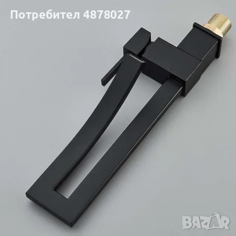 Смесител за мивка  модел водопад, матов, черен, снимка 8 - Мивки - 55607505