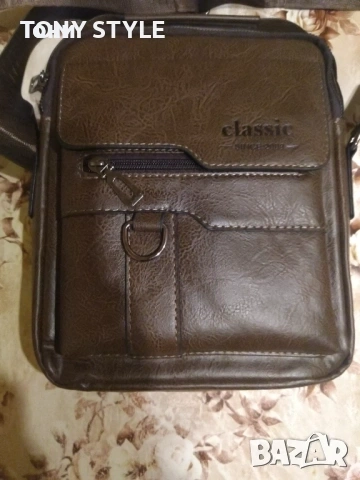 Classic Оригинал Нова Мъжка Кожена Чанта, снимка 12 - Чанти - 55157602