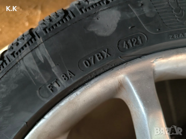 Лети Джанти за Мерцедес 17 5x112 с зимни гуми, снимка 7 - Гуми и джанти - 55063089