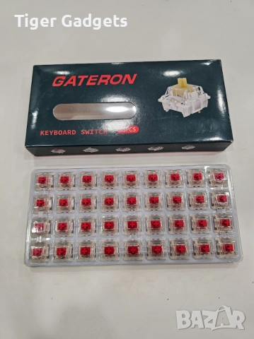Zjmehty Gateron G Pro 3.0 Red Switches – механични суичове за клавиатура, 3-Pin, 45gf (36 броя), снимка 6 - Клавиатури и мишки - 54621648