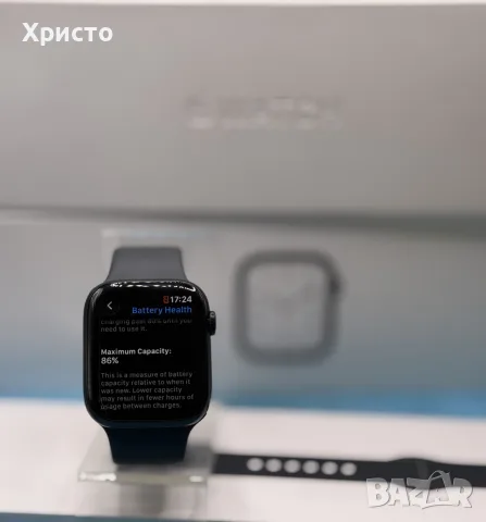 Смарт часовник Apple Watch Series 7, 45mm GPS, Midnight Aluminum, Midnight Sport Band, снимка 2 - Смарт часовници - 55563466