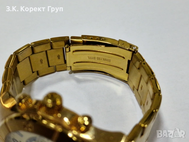 Часовник Invicta Specialty Chronograph Gold Model 1423, снимка 6 - Мъжки - 54324254