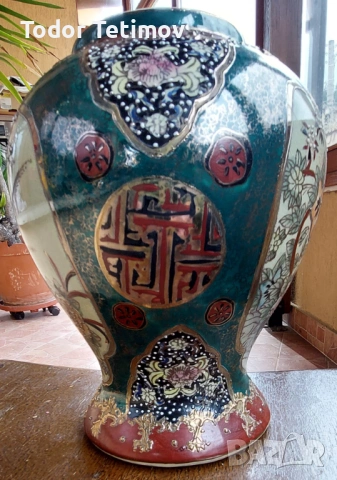 Керамична ваза satsuma, снимка 2 - Антикварни и старинни предмети - 54395826