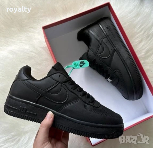 Nike Air Force Black Нови Черни Маратонки Найк с Кутия 36-44 Номер 
