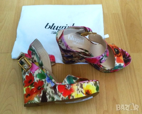 Нови Blumarine Blugirl оригинални дамски обувки размер 38,5 Сандали Блумарин