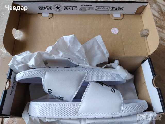Мъжки чехли CONVERSE - размер 45/29 см., снимка 4 - Мъжки чехли - 54941711