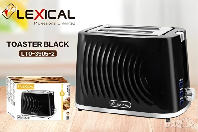 Тостер Lexical LTO-3905-1/2, снимка 4 - Тостери - 54814162