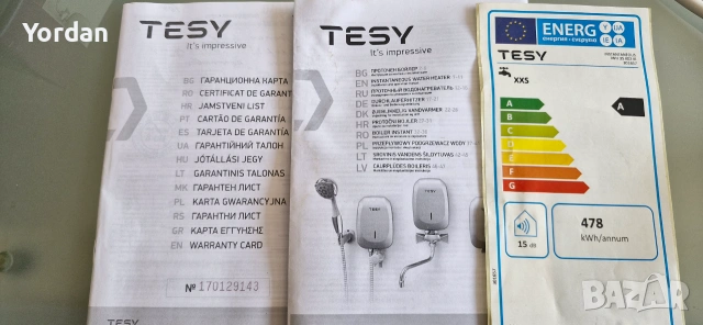 Проточен Бойлер Tesy IWH 35 X02 KI 3,5kW, със смесител, снимка 13 - Бойлери - 55184727