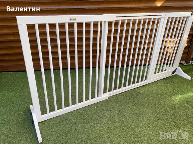 Дървена преграда за кучета с вратичка PawHut, снимка 8 - За кучета - 55291888