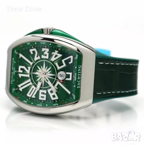 Franck Muller Vanguard Yachting 45mm Steel Green Dial Swiss Movement Automatic Различни Варианти, снимка 5 - Мъжки - 54059567