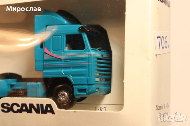 WIKING H0 1/87 SCANIA КАМИОН ВЛЕКАЧ МОДЕЛ КОЛИЧКА, снимка 2 - Колекции - 54210801
