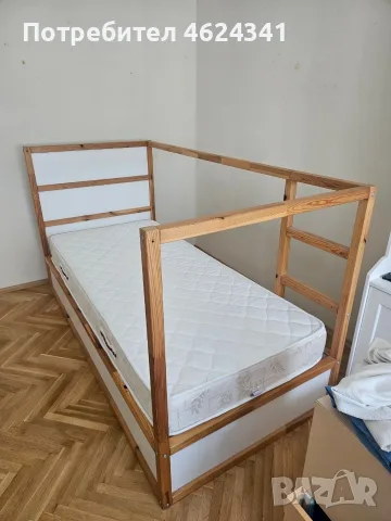 Детско легло Kura Ikea с матрак Isleep Smart, снимка 2 - Мебели за детската стая - 55675429