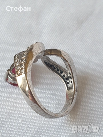Сребърен пръстен, снимка 5 - Пръстени - 54266573