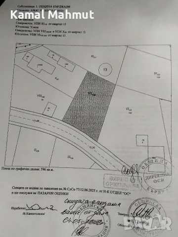 продавам парцел УПИ с регулация р с. Охлювец с площ 596 кв.м