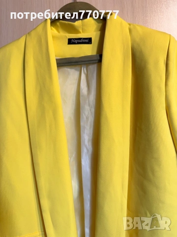 Жълто стилна сако напудрени, снимка 3 - Сака - 54076265
