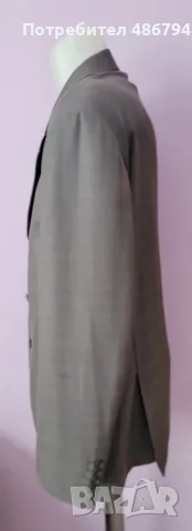 Giorgio Armani Grey Super 140s Wool Blazer, снимка 3 - Сака - 55421338