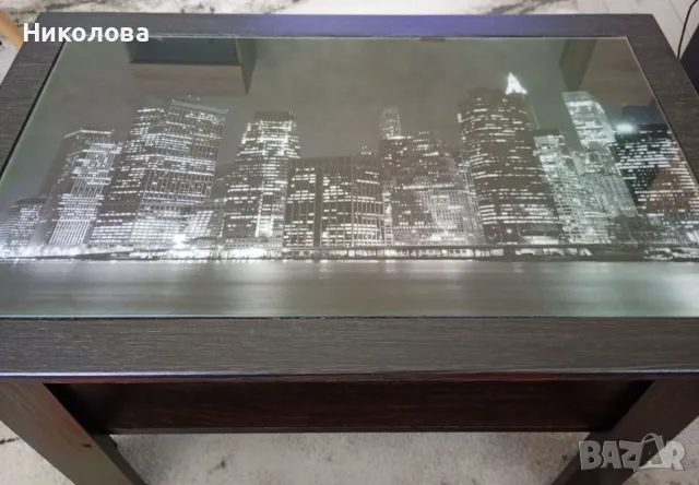 Холна маса 80/50/50  със стъкло, снимка 4 - Маси - 55583648