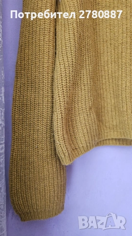 Дамски пуловер жълт мерино вълна seasalt cornwall deluxe M, снимка 5 - Блузи с дълъг ръкав и пуловери - 54027221