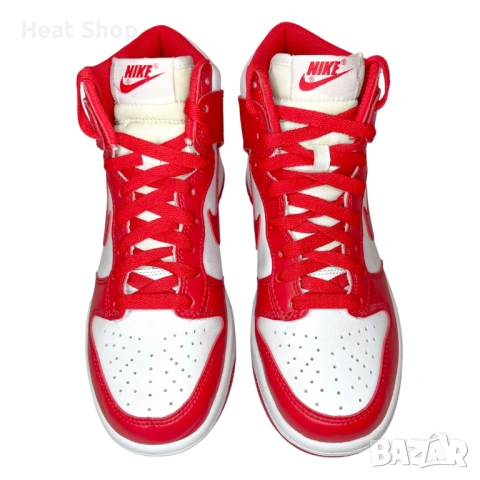 Дамски маратонки Nike Dunk High GS ‘Championship Red’, снимка 3 - Маратонки - 54624061