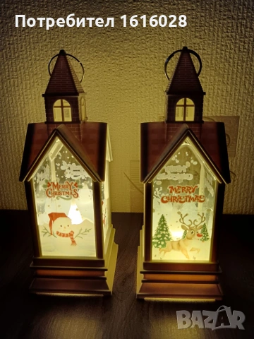 Коледни бели къщички - LED фенери., снимка 12 - Други - 49551678