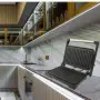 Тостер-сандвич, 1000W, Грил, Незалепващи плочи-23х14.5см., Отваряне на 180°, Инокс, снимка 2