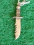 Сребърен медальон нож 🗡️ красива орнаментика фентъзи мотиви 25235, снимка 1