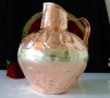 Медна кана за вино,стомна,чиста червена мед,позлата,печат. , снимка 1