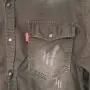 Ефектна дънкова риза Dsquared2 (Размер L) – Slim Fit / Протрит ефект / Като нова!, снимка 2