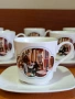 Сервиз за кафе и чай, 6 чаши и чинийки, 230 ml, елегантен дизайн, отлично състояние, снимка 3