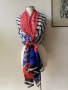 Голям шал Desigual в синьо и червено, снимка 4