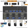 KCEVE KVM303 Triple Monitor KVM Switch – 3 компютъра към 3 монитора, 8K@60Hz / 4K@144Hz, снимка 2