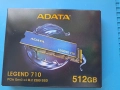 SSD диск ADATA Legend 710 512GB M.2 NVMe PCIe Gen3 - като нов, снимка 1
