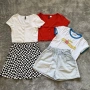 Bershka, H&M, Zara 13-14 г. Сет от три блузки, поличка и дънкови панталонки., снимка 1