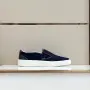 CD Slide Navy/White Стилни Мъжки Обувки Dior Slip-On Sneaker От Тъмносин Велур Код ch102, снимка 9