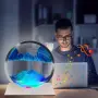 Смарт LED нощна пясъчна лампа с 360° въртящ се пясък, Bluetooth музика и дистанционно управление, снимка 4