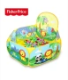 Детска кошара с топки Fisher Price, 120x38х60см, 25 топки, Баскетболен кош, 0+месеца, Многоцветен, снимка 3