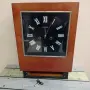 Рядък стенен механичен часовник Янтар (СССР) – работещ, с гонг и ключ, снимка 1
