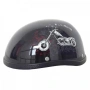 Каска за мотор тип канче - Черен Гланц, снимка 2