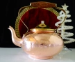 Меден чайник,медна кана,чиста червена мед,печат. , снимка 1
