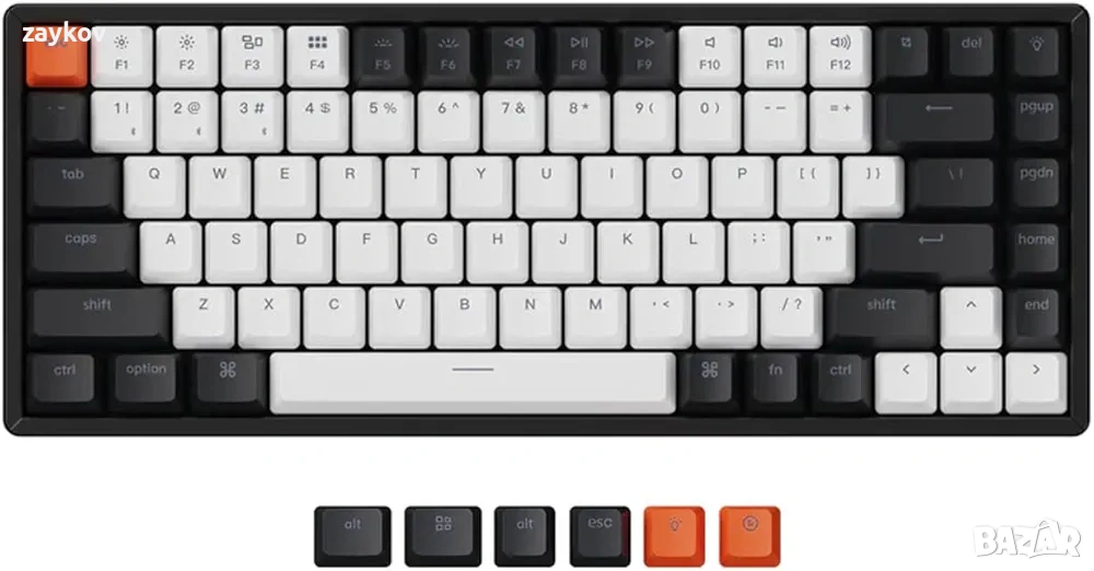 Keychron K2 Безжична Bluetooth/USB кабелна механична геймърска клавиатура, снимка 1