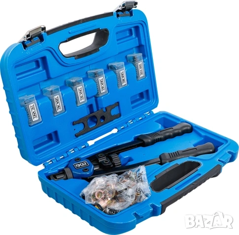 Нитачка за нитгайки комплект с 60 броя нитгайки, М3-М10, BGS technic 408, снимка 4 - Други инструменти - 55056627