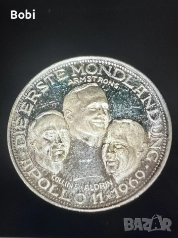 Юбилейна златна монета 
Apollo 11 , снимка 3 - Нумизматика и бонистика - 55169073