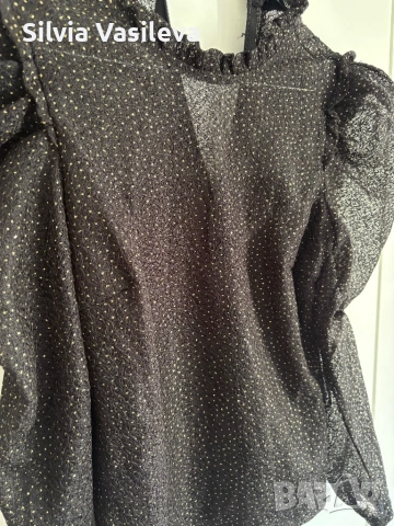 Дамска блуза с лъскав ефект, снимка 3 - Ризи - 54319075