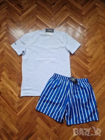 Страхотен мъжки сет тениска и бански шорти POLO RALPH LAUREN размер S M L XL 2XL, снимка 6 - Спортни дрехи, екипи - 55395765