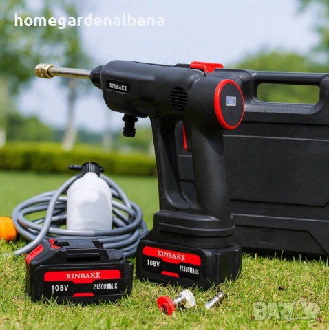 Акумулаторна водоструйка 24V с LCD дисплей – 4 режима, комплект аксесоари, снимка 7 - Градинска техника - 54166895