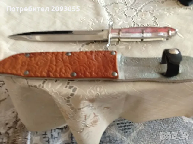 Стар нож със две остриета от двете страни нов 