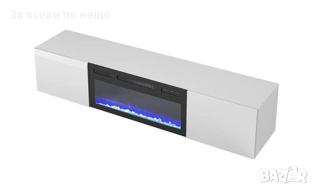 TV шкаф с вградена камина LIVO RTV-180W K Код P2421, снимка 2 - Шкафове - 54419526