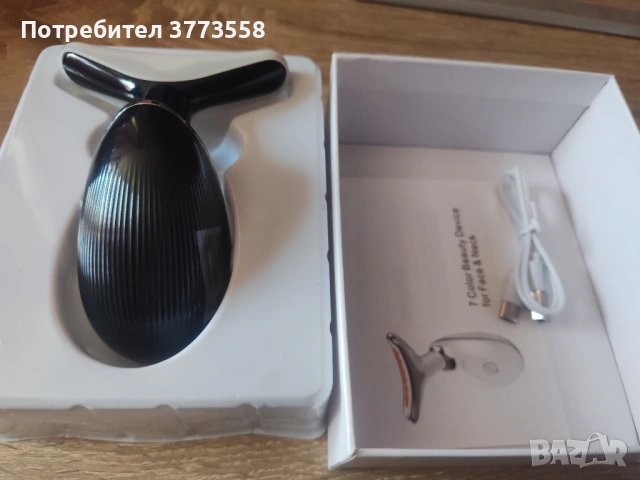 PL уред за стягане на кожа и бръчки ES-1081 - масажиращ уред за лице и шия с LED + EMS + нагряване., снимка 2 - Масажори - 54892911