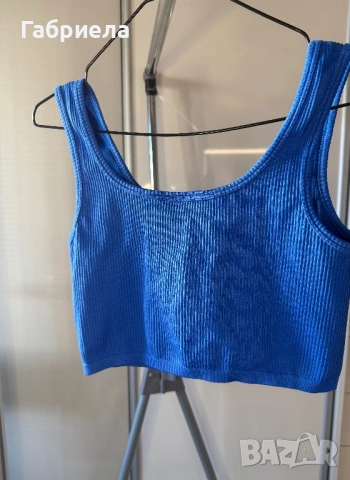 Син кроп топ от New Yorker, снимка 2 - Потници - 54139451